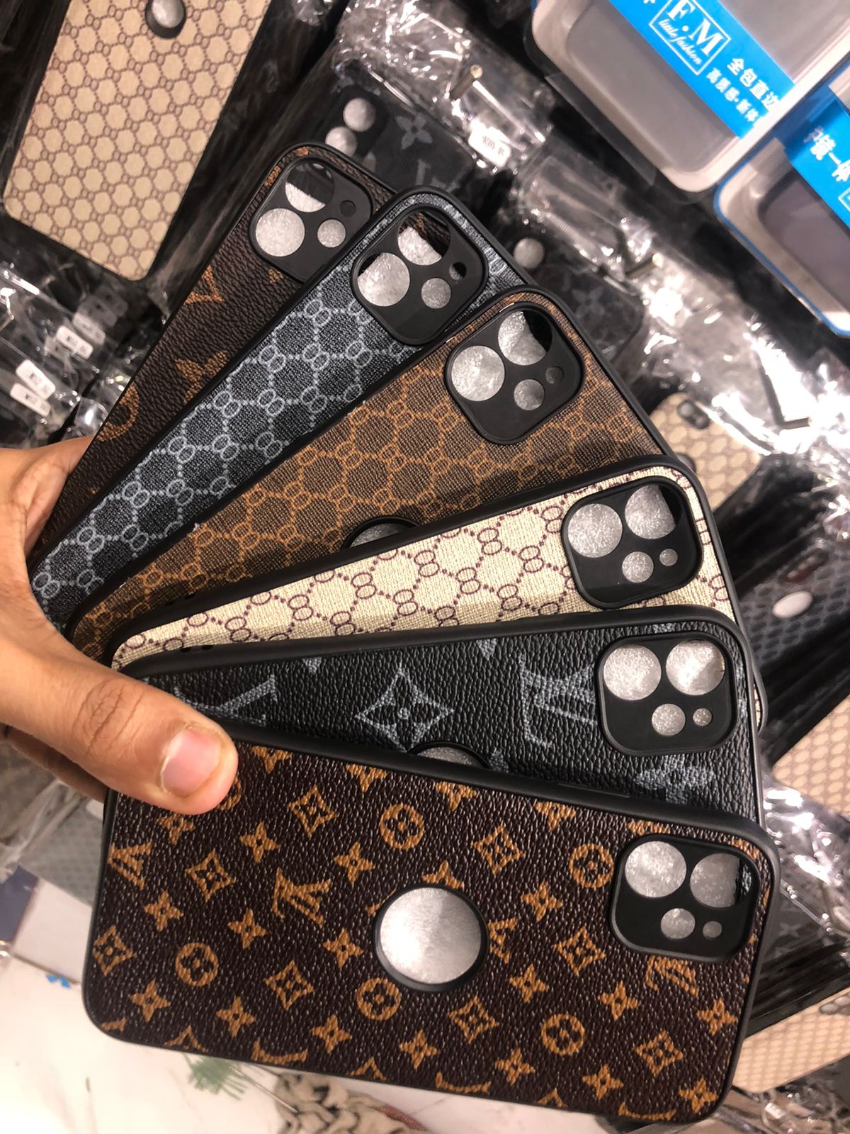 LV Printed Leather For Iphone – Casecart India