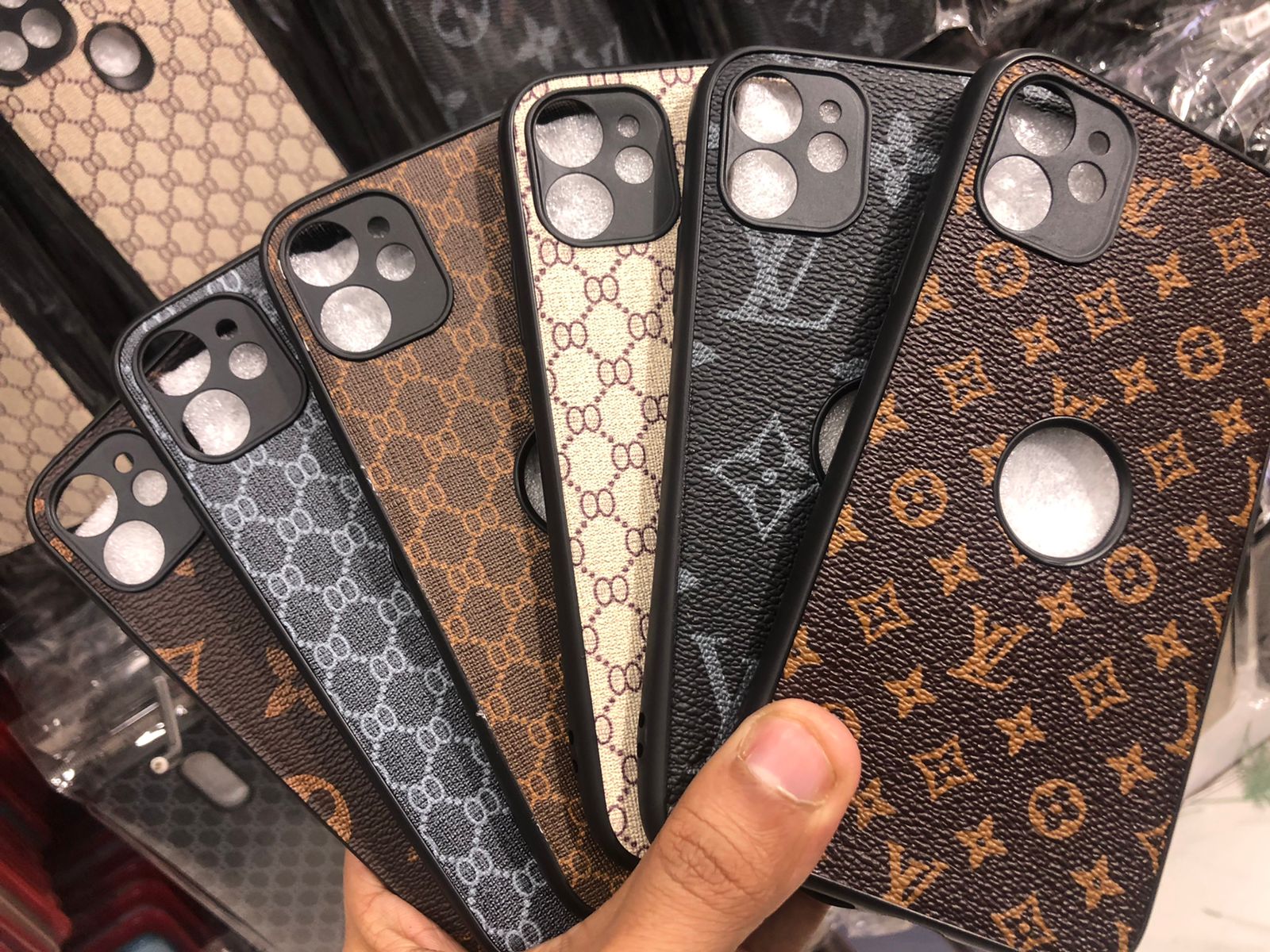 LV Printed Leather Case Cover For Iphone XS