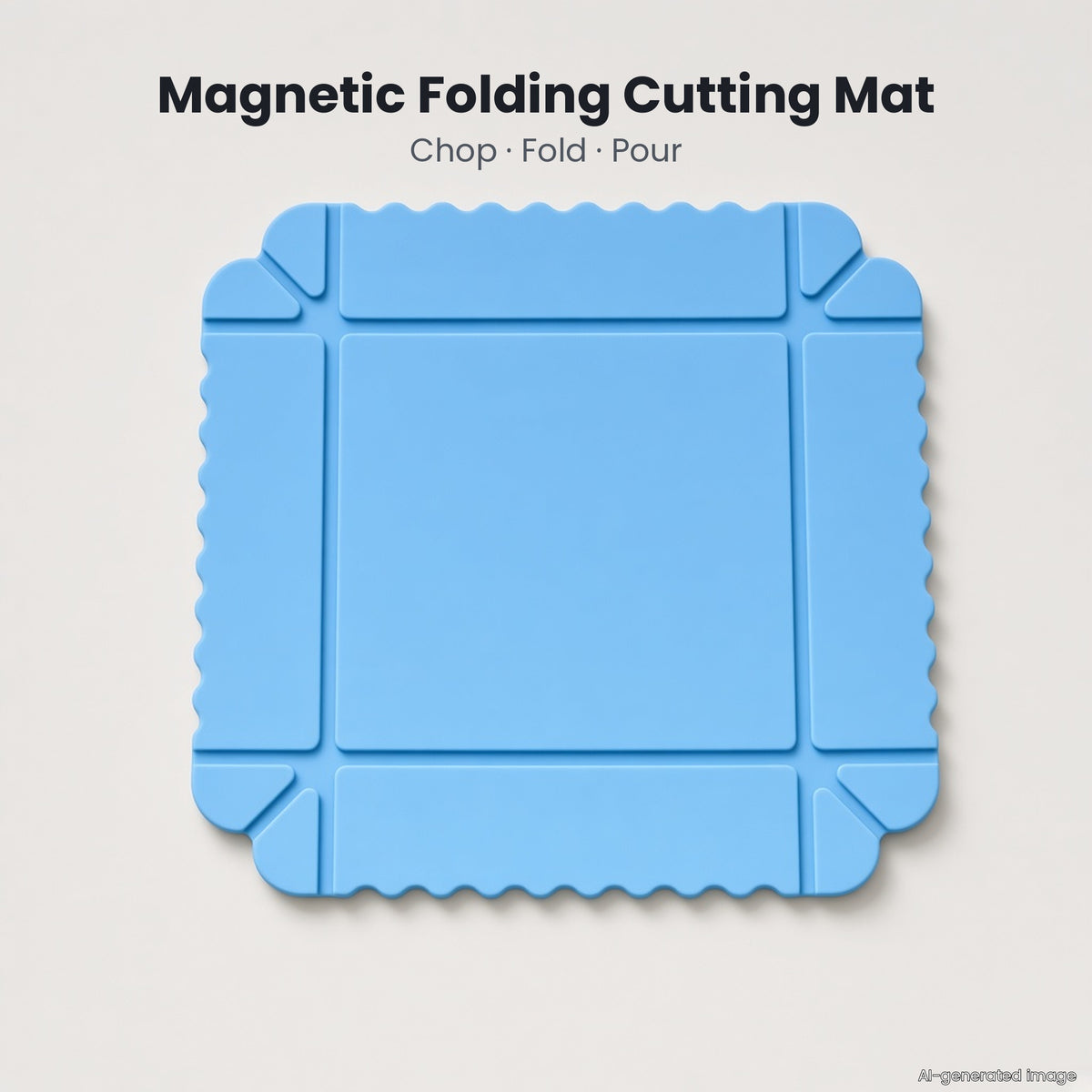 Magnetic folding cutting mat in blue