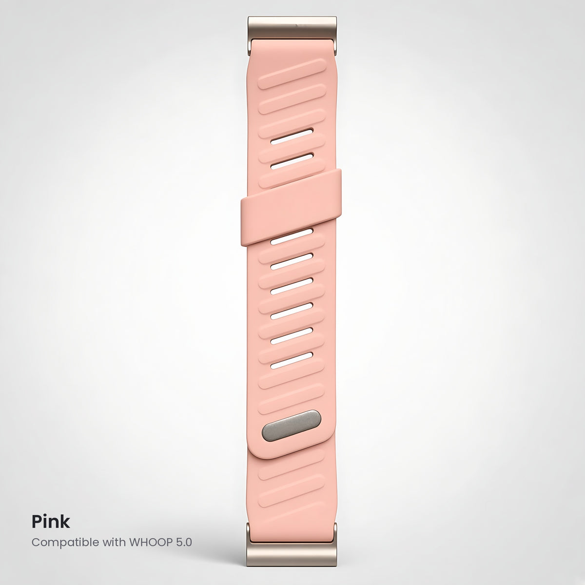 Pink ribbed silicone sport band compatible with WHOOP 5.0 – CaseCart