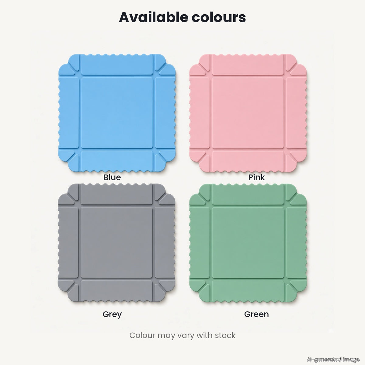 Cutting mat in blue, pink, grey and green