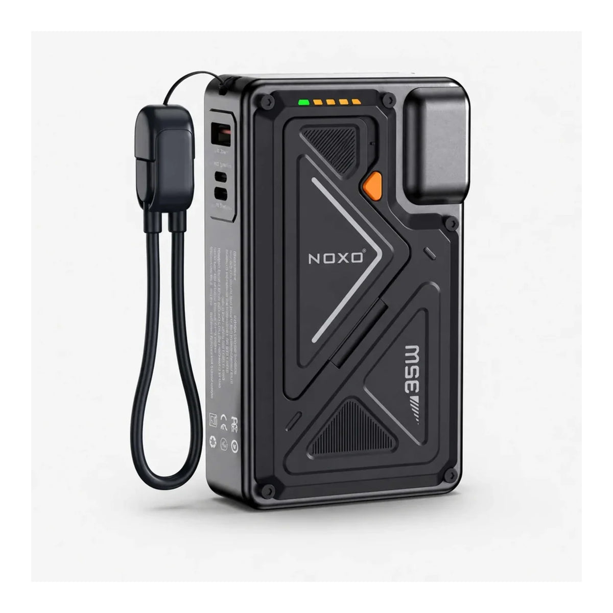 NOXO PN-8 20000mAh Wall Plug Wireless Power Bank – angled view