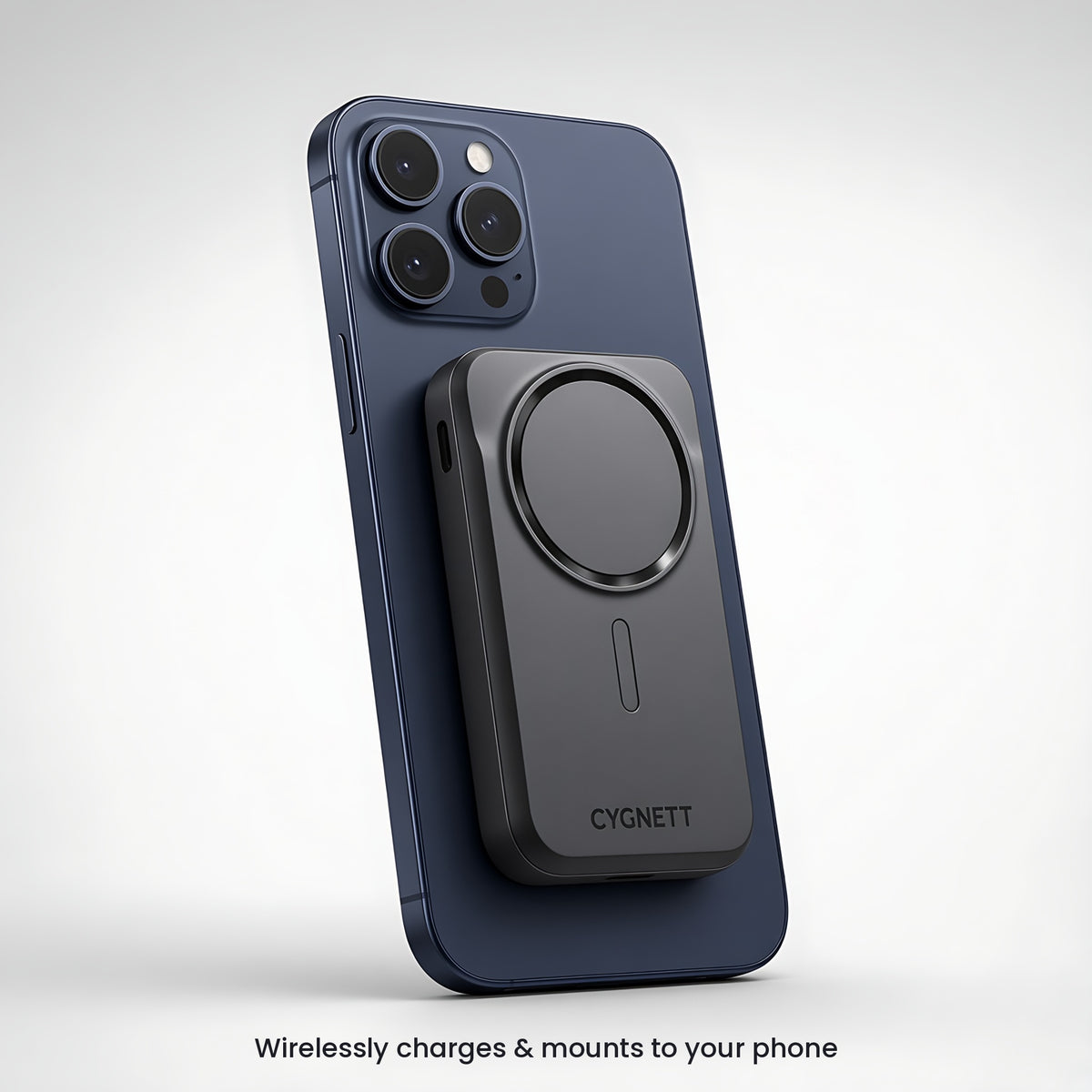 Cygnett MagMove 5K wireless power bank magnetically mounted on a phone – CaseCart