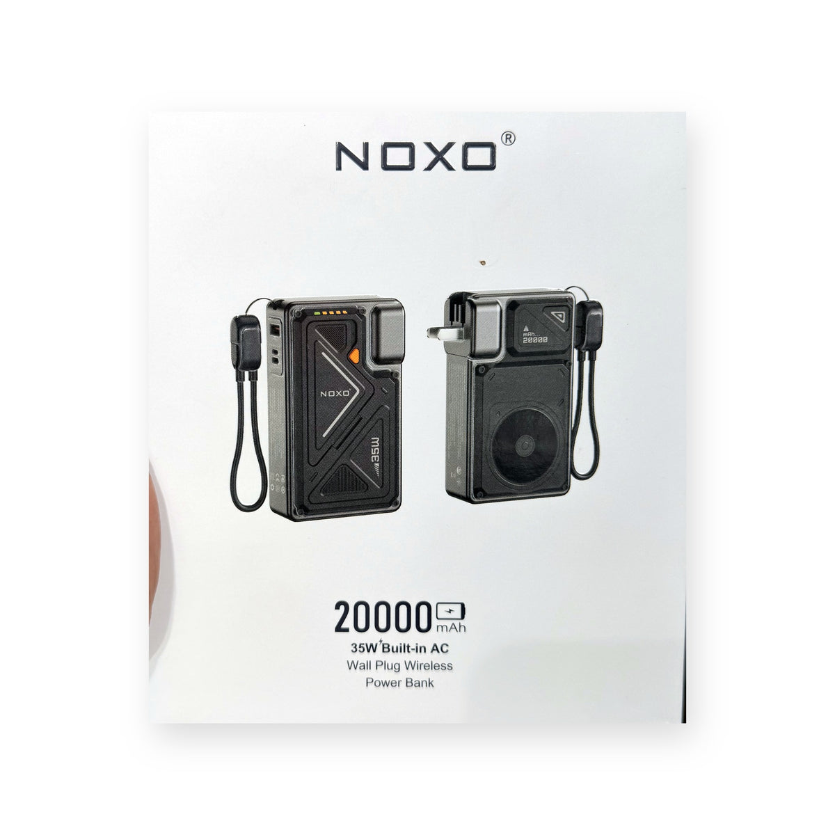 NOXO PN-8 20000mAh Wall Plug Wireless Power Bank – retail box