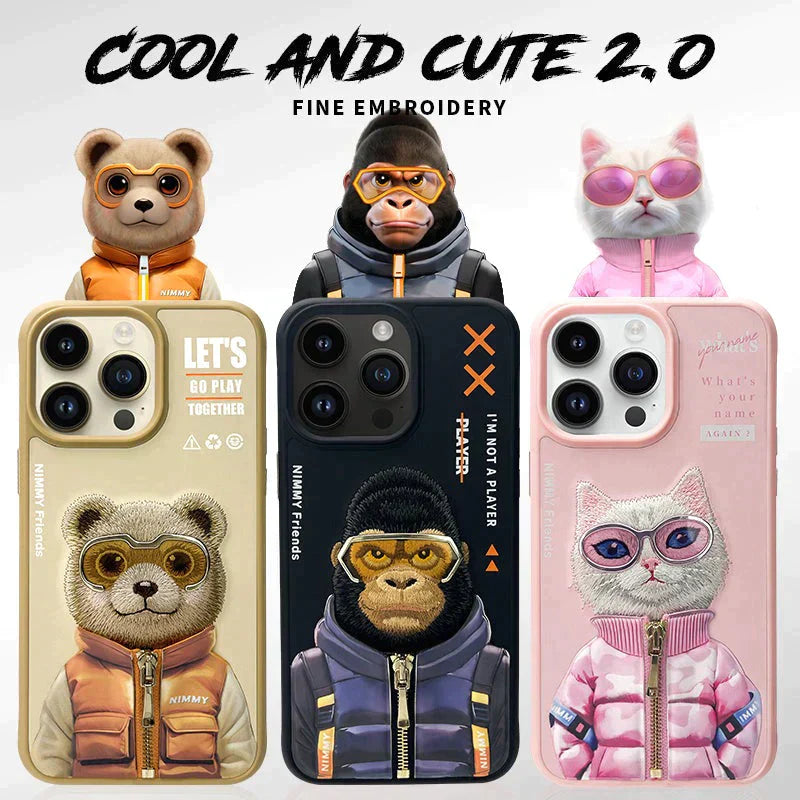 Nimmy Cool And Cute 2.0 IPhone 15 Pro Series Mobile Phone Cases/ GOLD