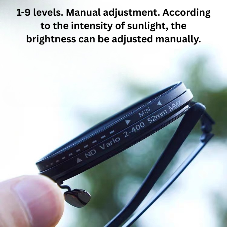 Multi-Use Retro Sunglasses with 9-Level Adjustable Dimming