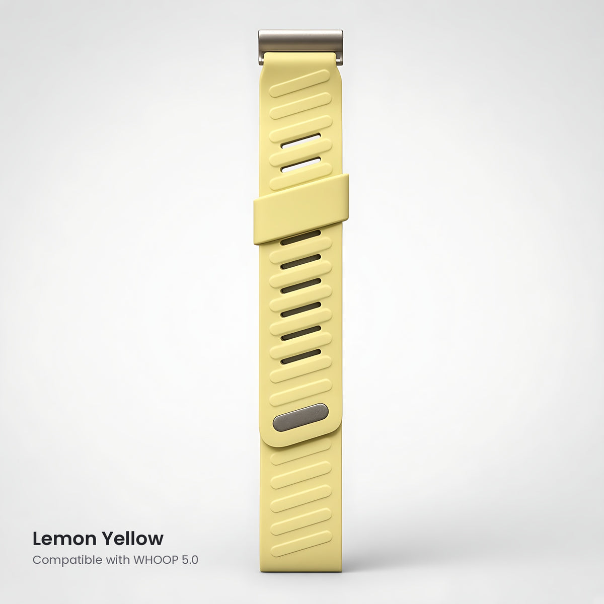 Lemon yellow ribbed silicone sport band compatible with WHOOP 5.0 – CaseCart