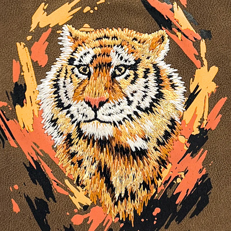 iPhone 16 Pro Nimmy Dazzling Embroidery Back Case with MagSafe -Tiger