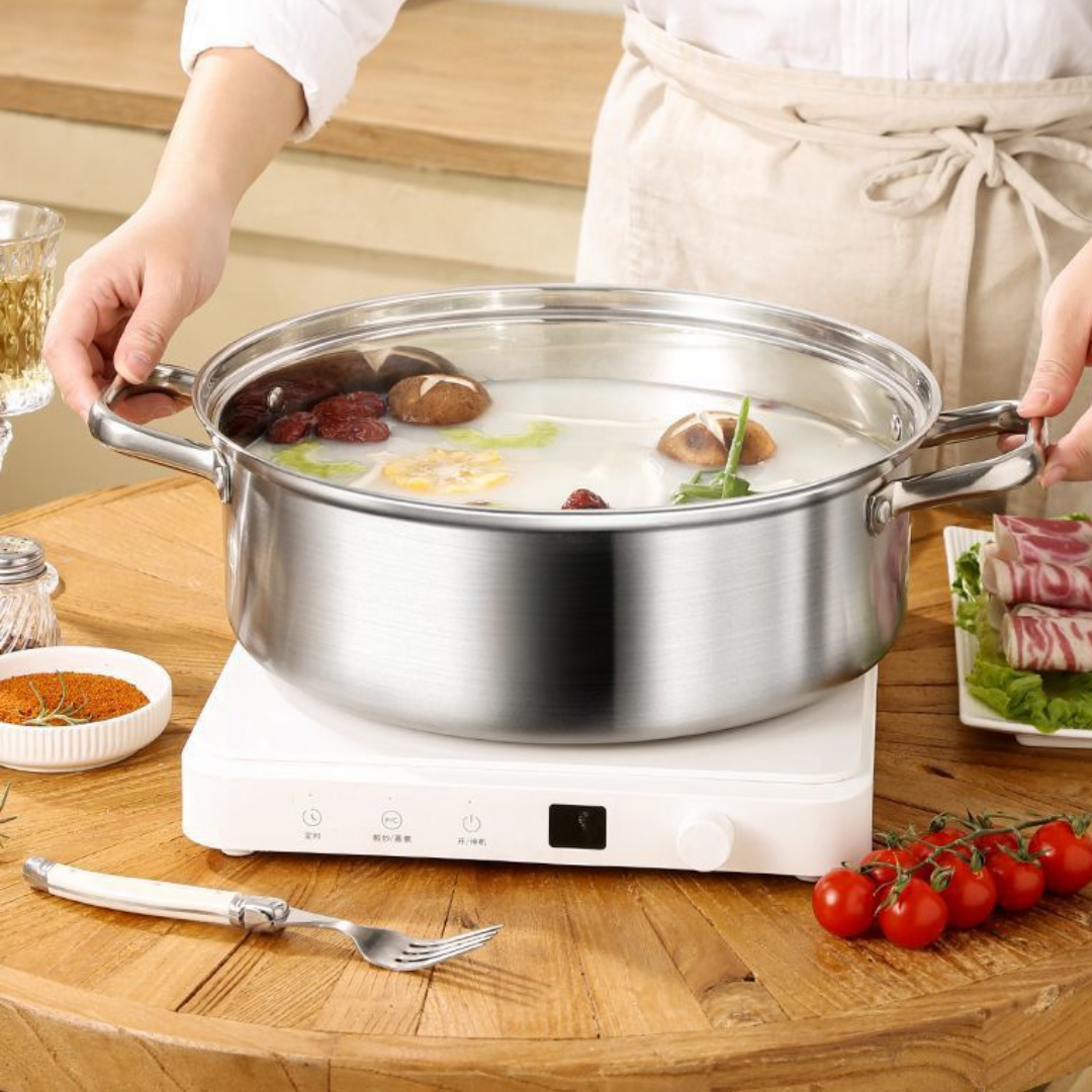 Casecart Stainless Steel Multi-Purpose Hot Pot with Thickened Bottom (28cm)