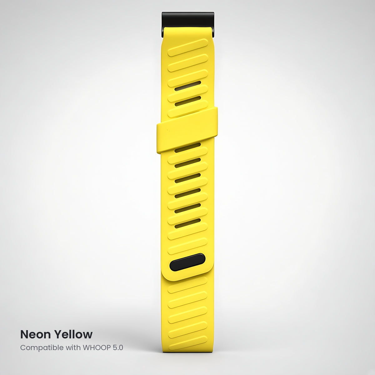 Neon yellow ribbed silicone sport band compatible with WHOOP 5.0 – CaseCart