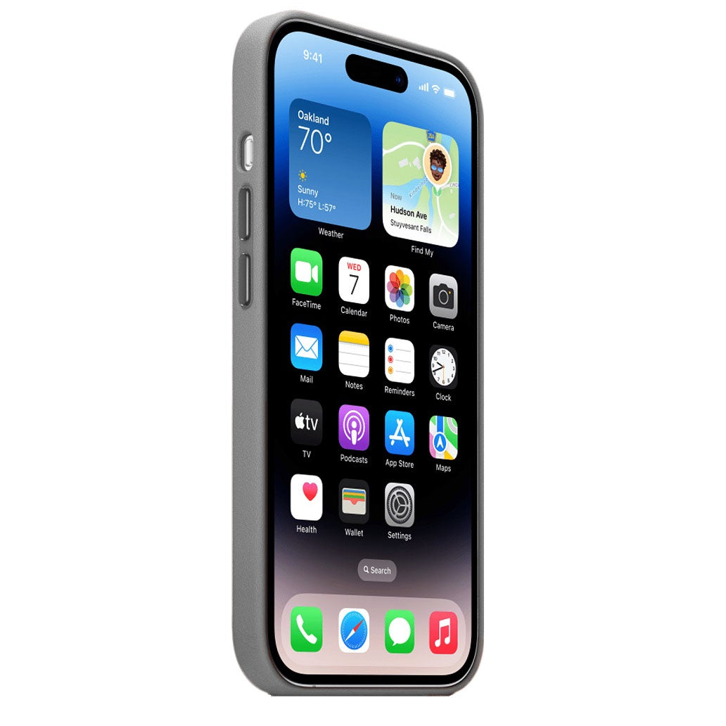 iPhone 16 Pro Max Leather Back Cover Case with MagSafe - Gray