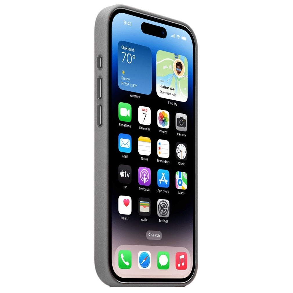 iPhone 15 Pro Max Leather Back Cover Case with MagSafe – Dark Gray