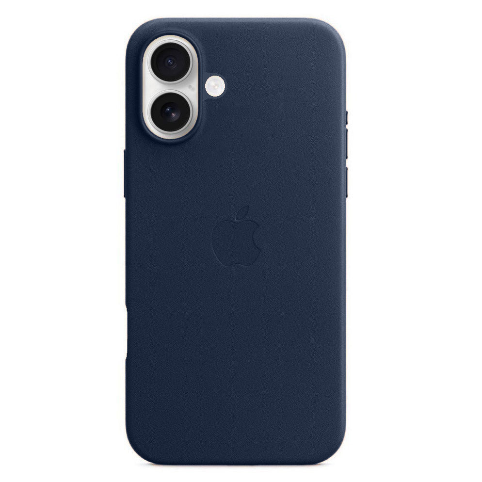 Apple iPhone 16 Leather Back Cover Case - Navy