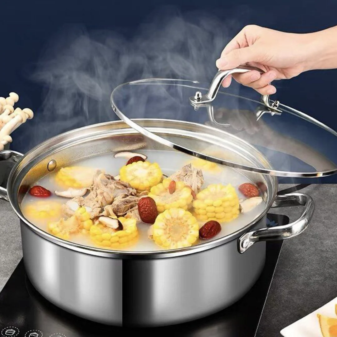Casecart Stainless Steel Multi-Purpose Hot Pot with Thickened Bottom (28cm)