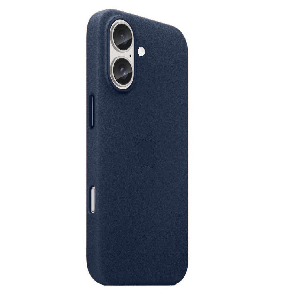 Apple iPhone 16 Leather Back Cover Case - Navy