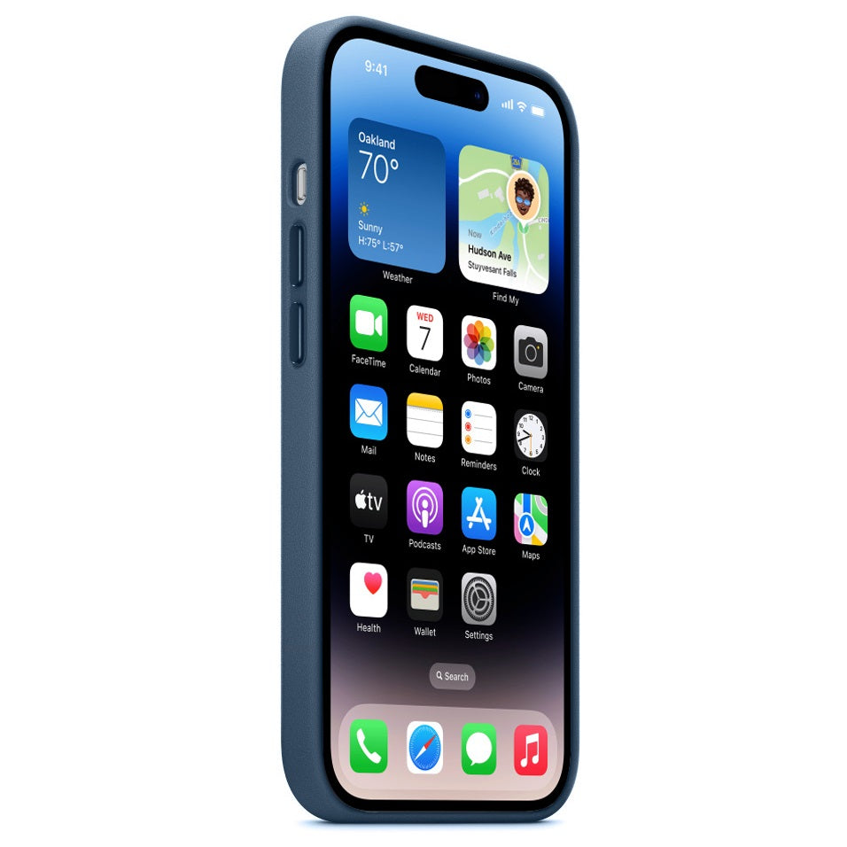 iPhone 15 Leather Back Cover Case with MagSafe – Cosmo blue