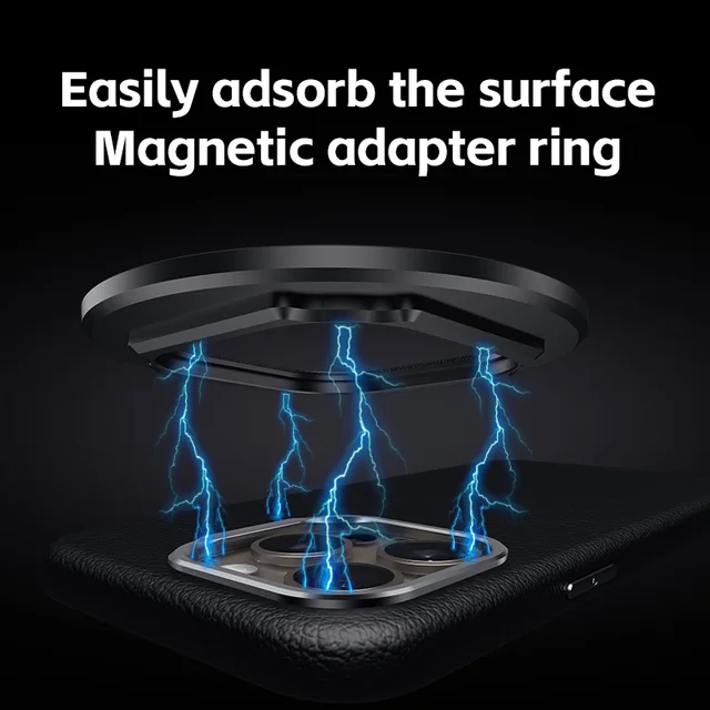 iPhone 15 Pro Max Genuine Leather Case Luxury Business Style Back Cover Case - Blue