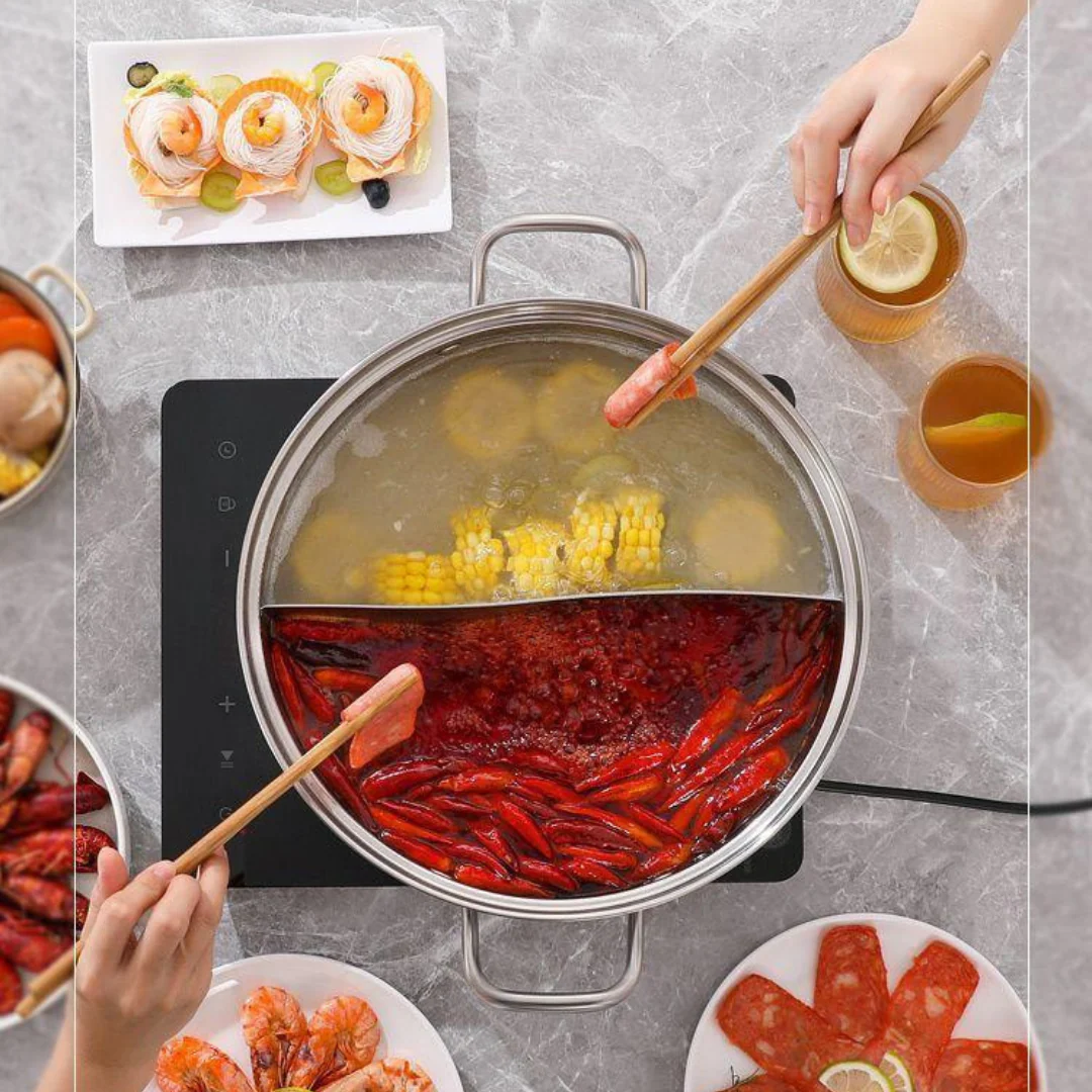 Casecart Stainless Steel Multi-Purpose Hot Pot with Thickened Bottom (28cm)