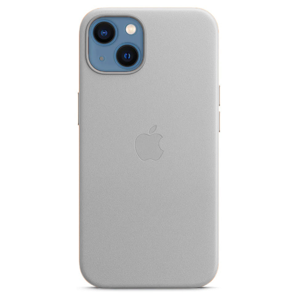 iPhone 13 Leather Back Cover Case with MagSafe - Gray