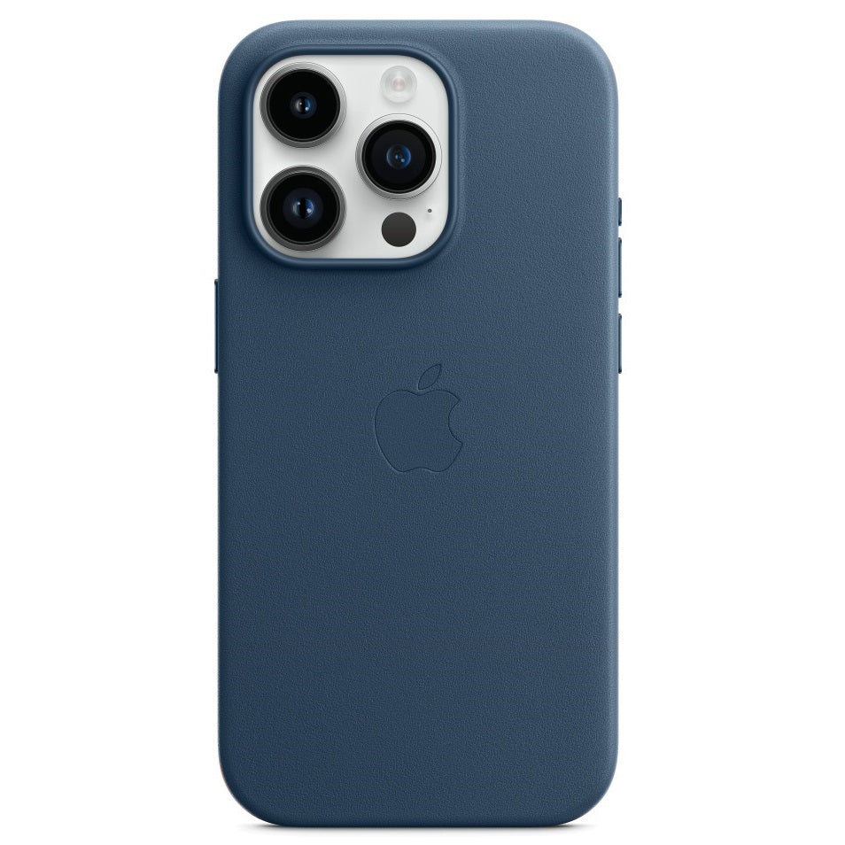iPhone 15 Pro Max Leather Back Cover Case with MagSafe – Cosmo Blue