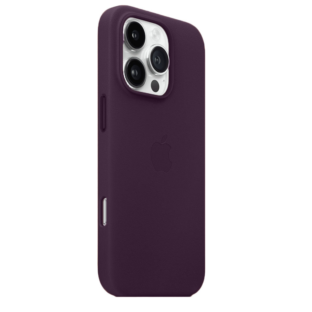 Apple iPhone 16 Pro Leather Back Cover Case - Purple