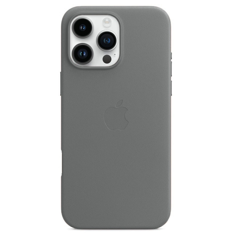 iPhone 16 Pro  Leather Back Cover Case with MagSafe – Dark Gray