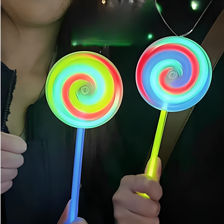 Glow-in-the-Dark Rotating Lollipop Spinner Toy