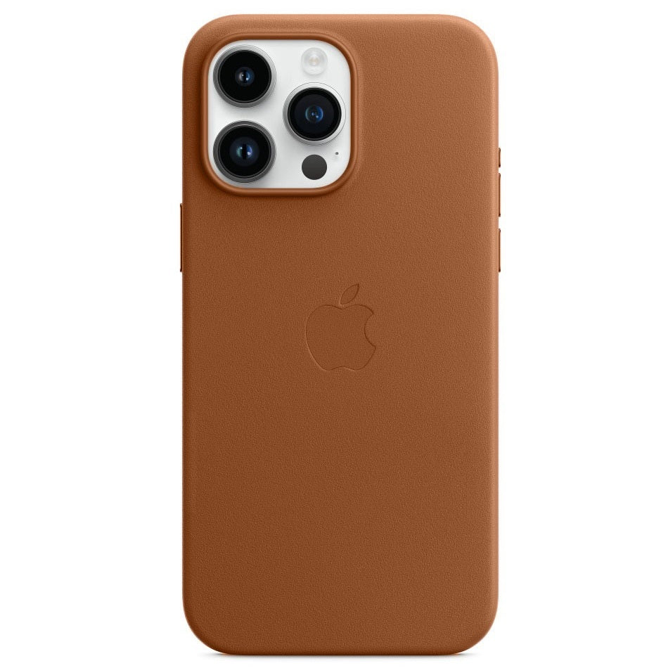 iPhone 15 Pro Max Leather Back Cover Case with MagSafe – Saddle