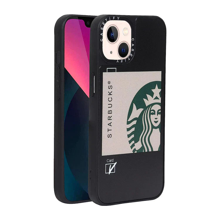 iPhone 13 Starbucks Reflective Mirror Case - Card