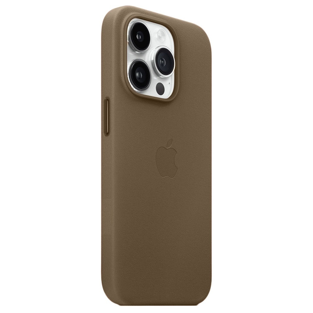 iPhone 14 Pro Leather Back Cover Case with MagSafe – Natural Titanium