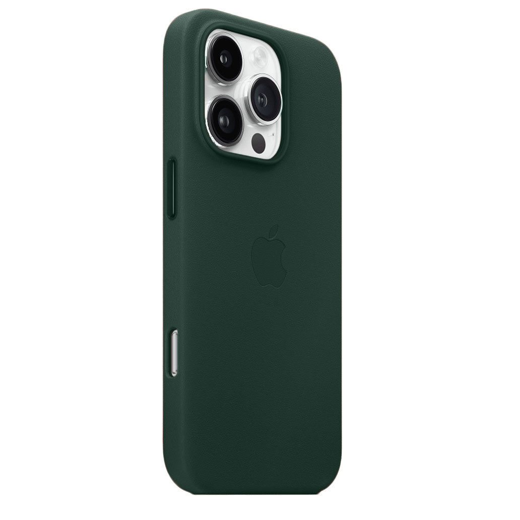 iPhone 16 Pro Max Leather Back Cover Case - Forest Green