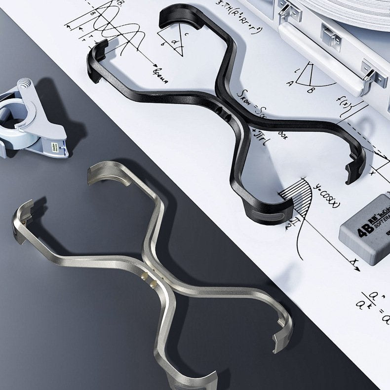 iPhone 15 Pro Max X Shape Metal Case Premium Metal Luxury Aluminum Rimless Case - Black