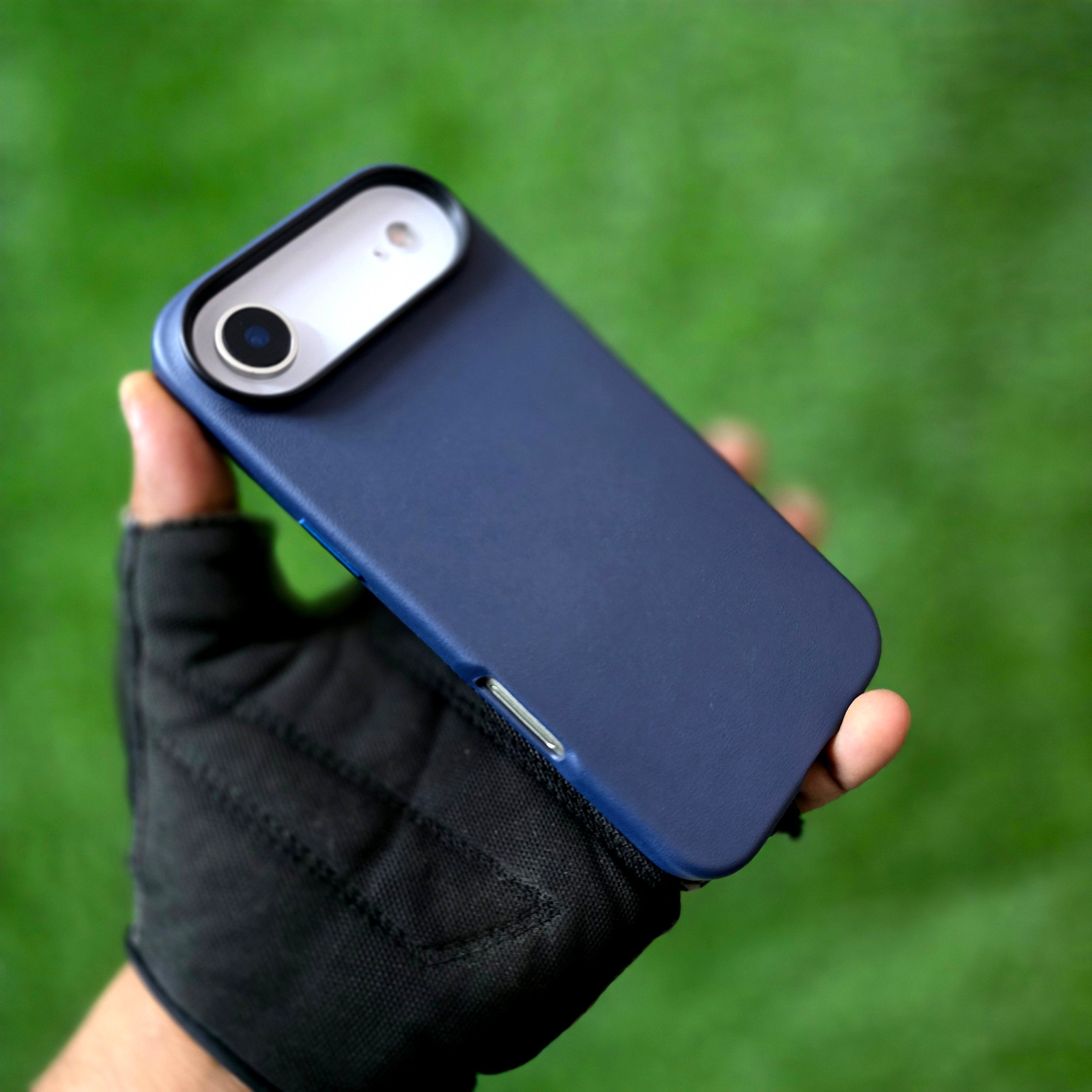 iPhone 17 Air Leather Cover, Genuine Kzdoo Noble Collection Series Leather Case - Blue