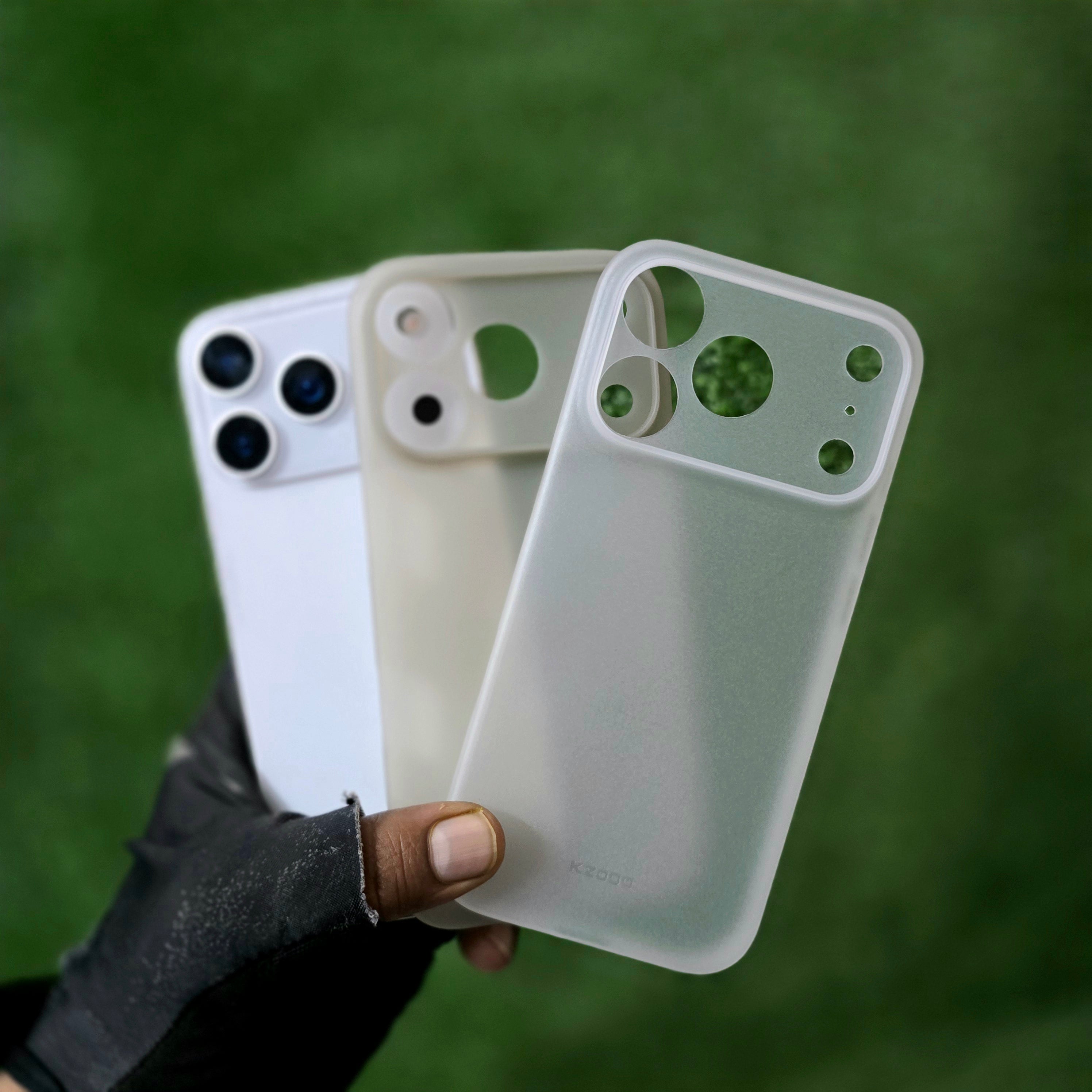 iPhone 17 Pro Max Ultra Thin KZDOO Air Skin Matte Frosted Back Cover - White