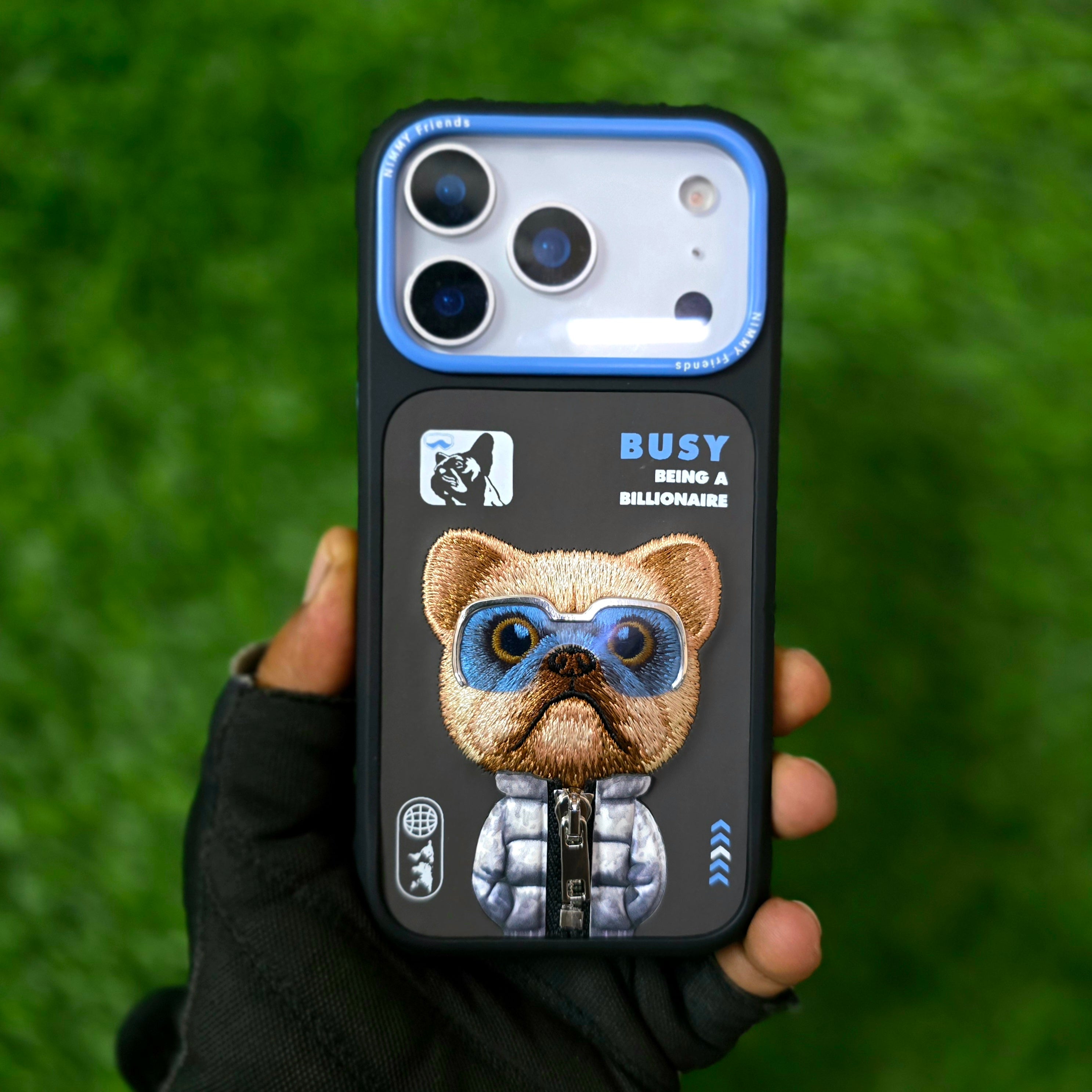 iPhone 17 Pro Nimmy Case, 3D Embroidery Winter Jacket Series Back Cover - Dog