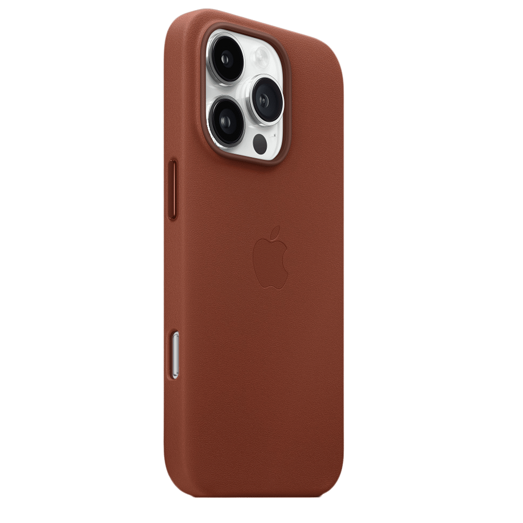 iPhone 16 Pro Leather Back Cover Case with MagSafe - Umber Brown, image 3 – CaseCart