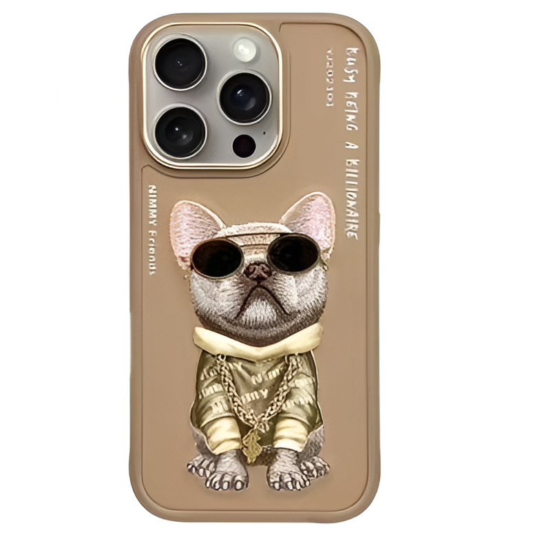 iPhone 16 Pro Max Nimmy Official Chain Series Embroidery Back Cover - Desert Dog