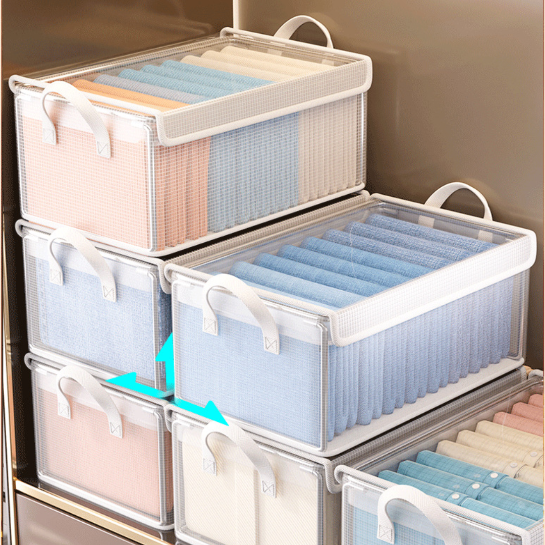 Space Max Foldable Transparent Clothes Storage Organizer