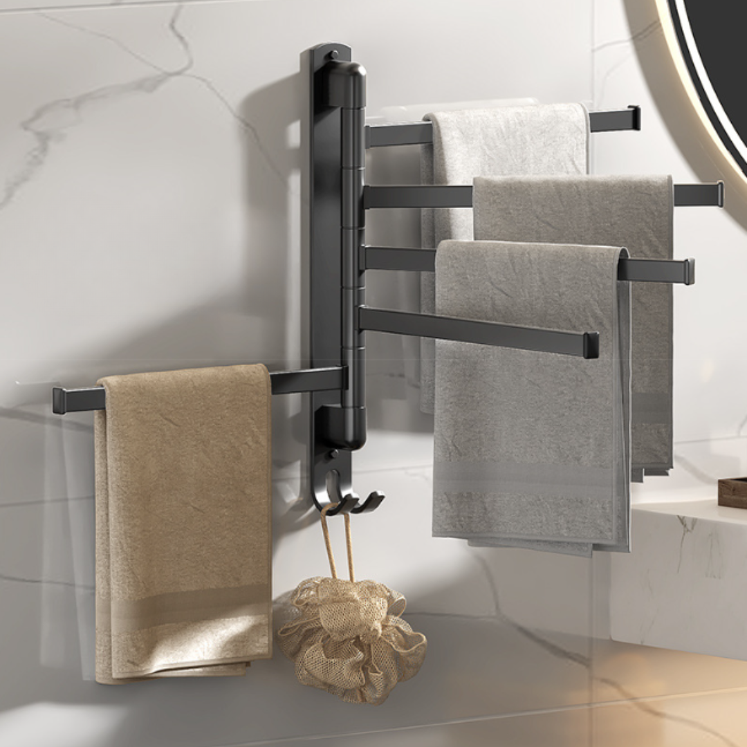 Rotating Multi-Function Bathroom Drying Pole