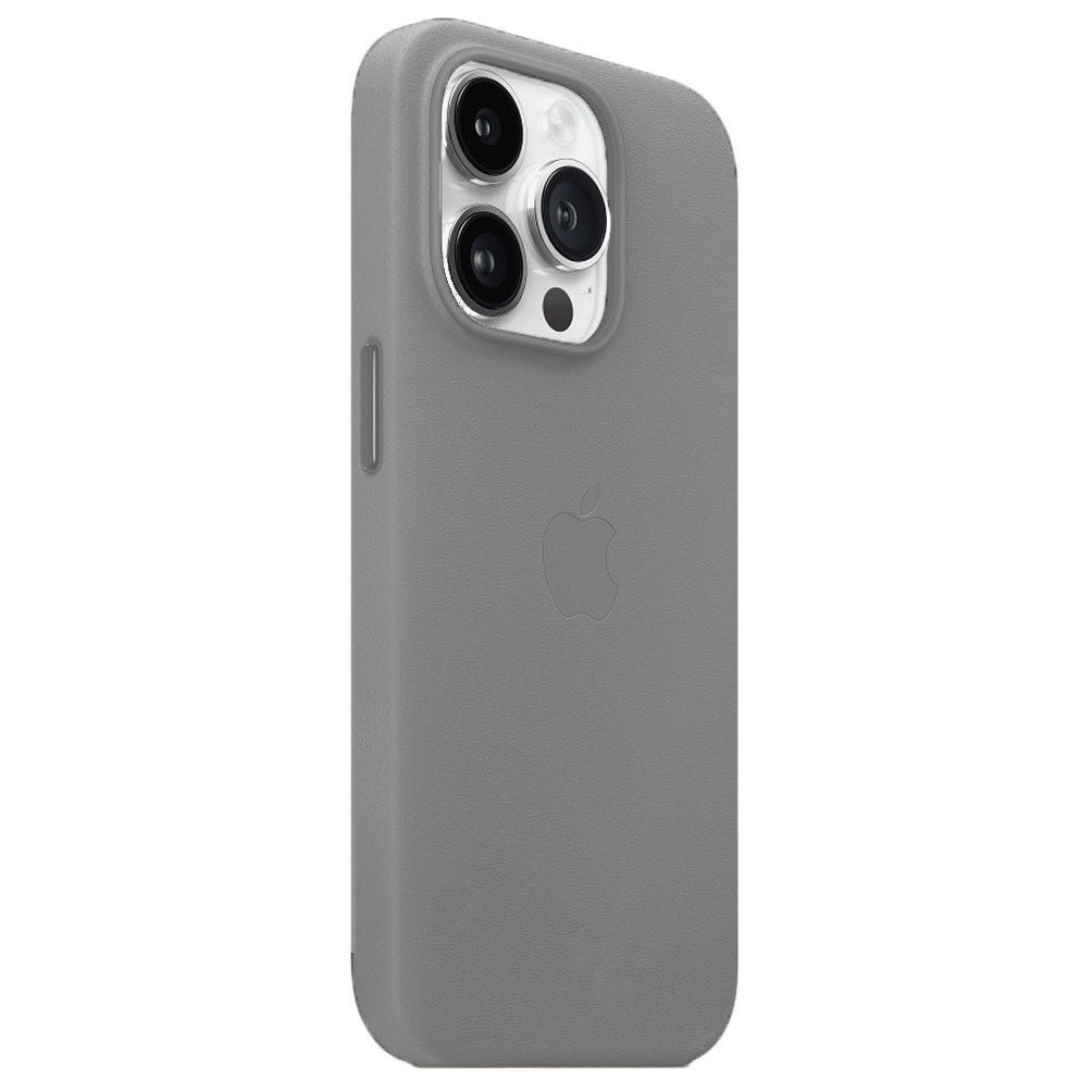 iPhone 14 Pro Leather Back Cover Case with MagSafe – Dark Gray
