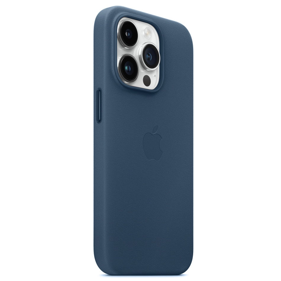 iPhone 15 Pro Max Leather Back Cover Case with MagSafe – Cosmo Blue