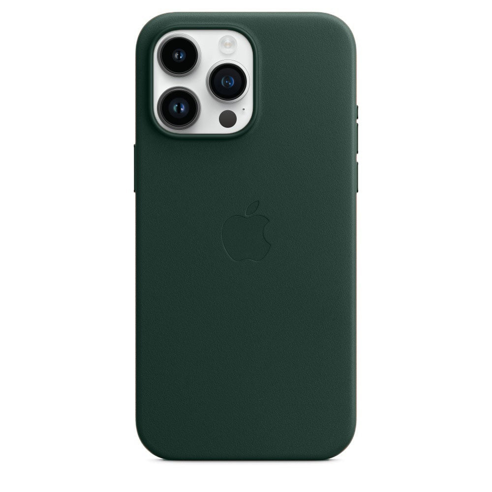 iPhone 15 Pro Max Leather Case with Magsafe & IC Animation - Forest Green