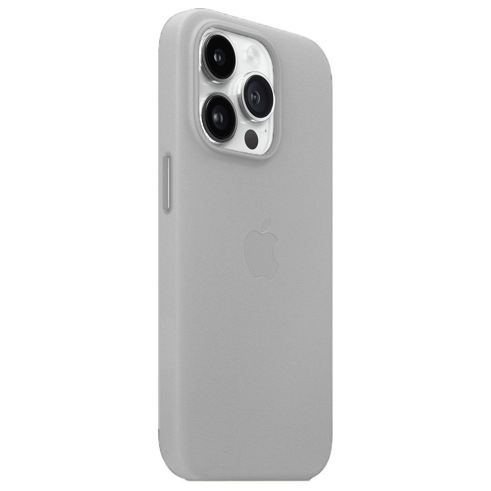 iPhone 14 Pro Max Leather Back Cover Case with MagSafe – Gray