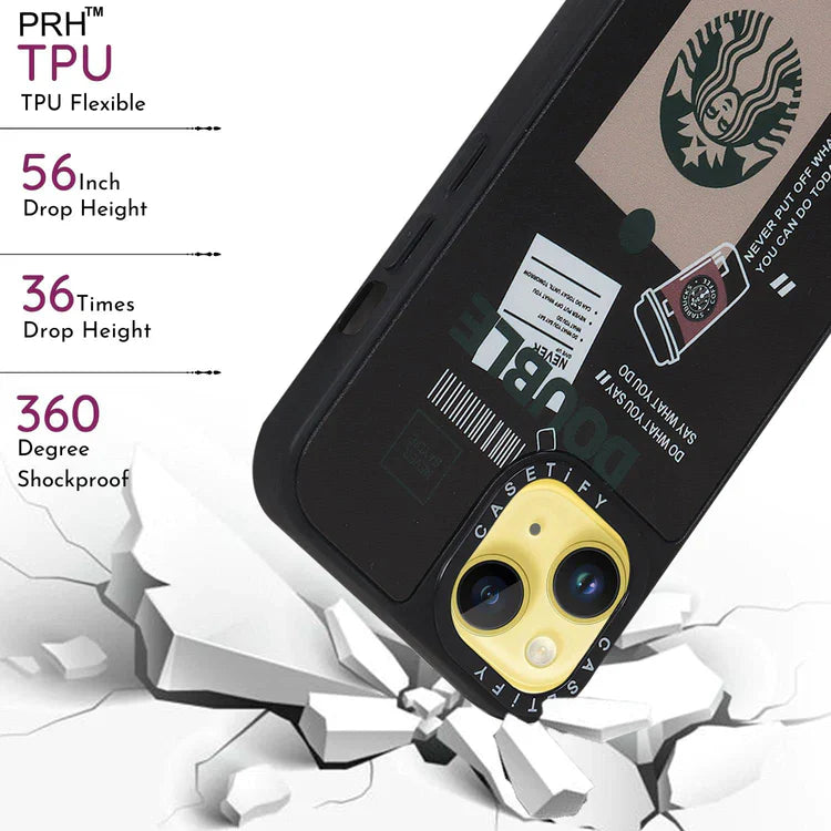 iPhone 13 Starbucks Reflective Mirror Case - Double