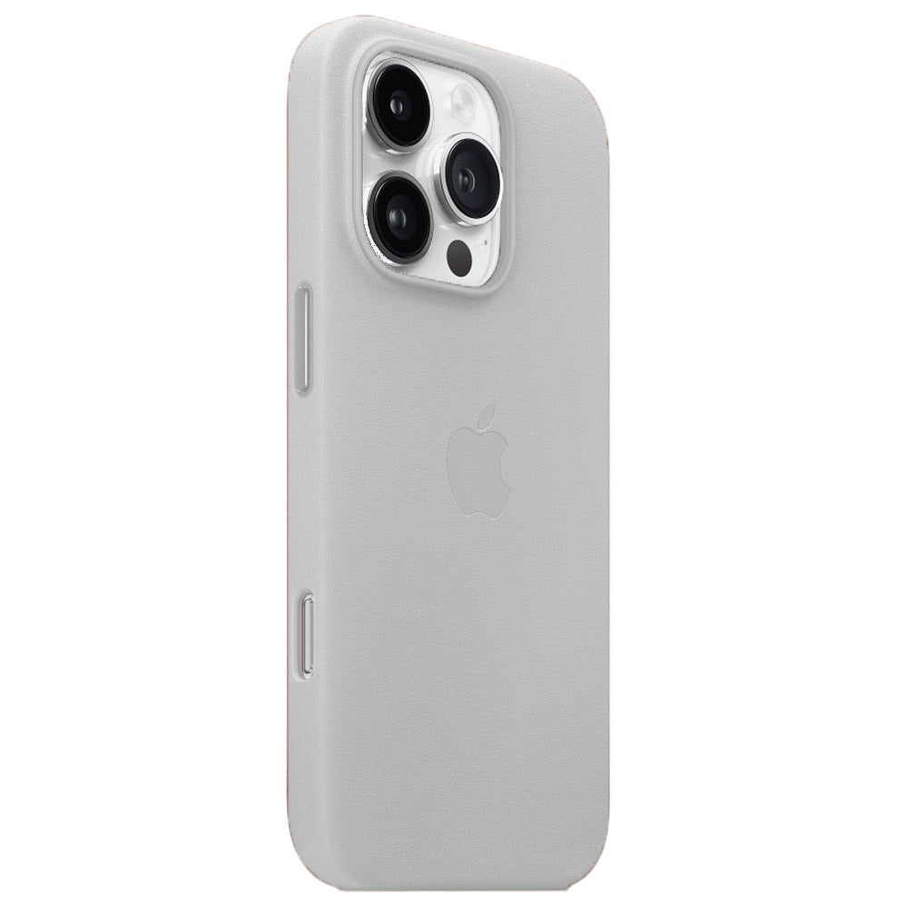 iPhone 16 Pro  Leather Back Cover Case with MagSafe – Gray