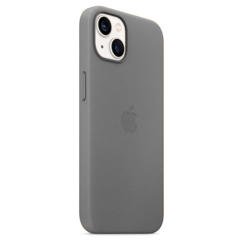 iPhone 15 Leather Back Cover Case with MagSafe – Dark Gray