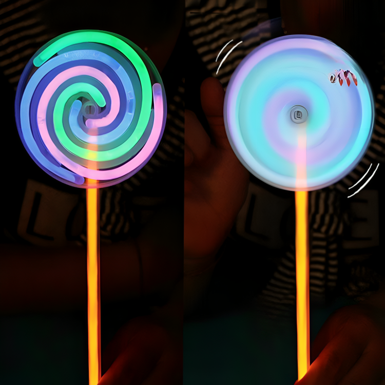 Glow-in-the-Dark Rotating Lollipop Spinner Toy