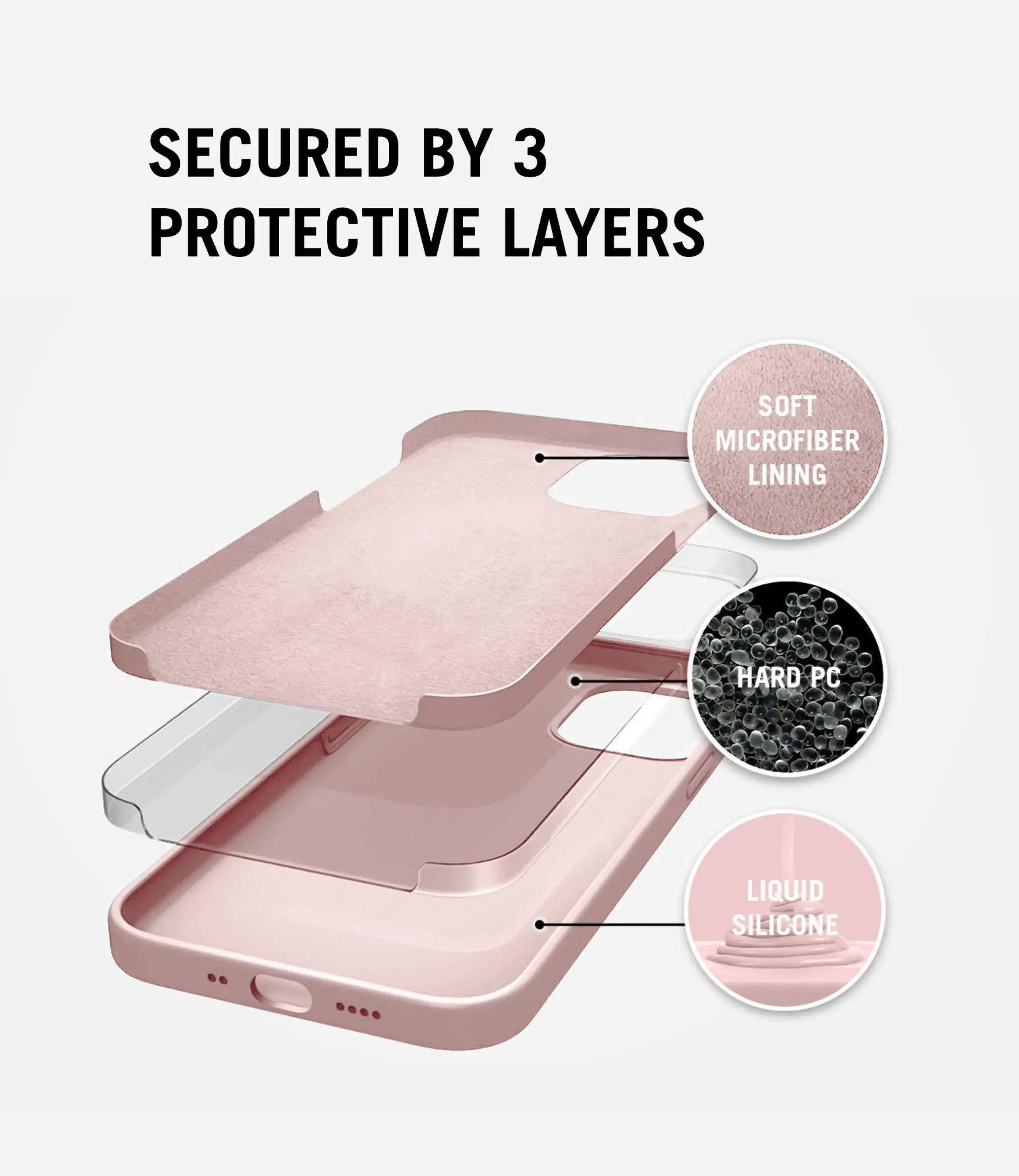 Solid Pink Soft Silicone iPhone Case