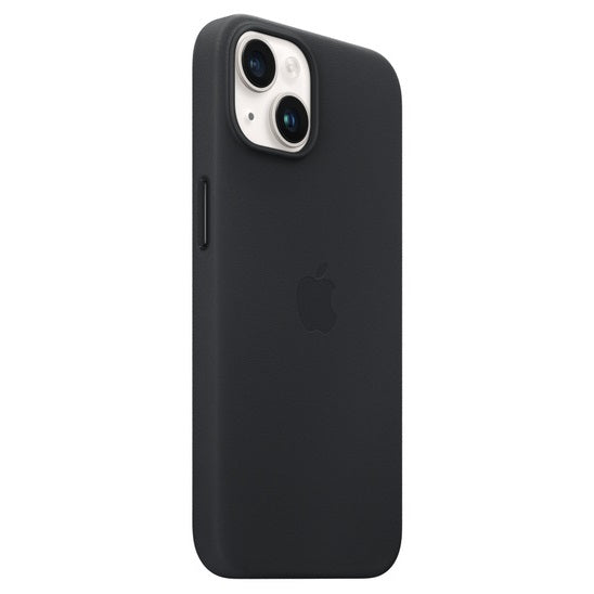 iPhone 14 Leather Back Cover Case with MagSafe – Black