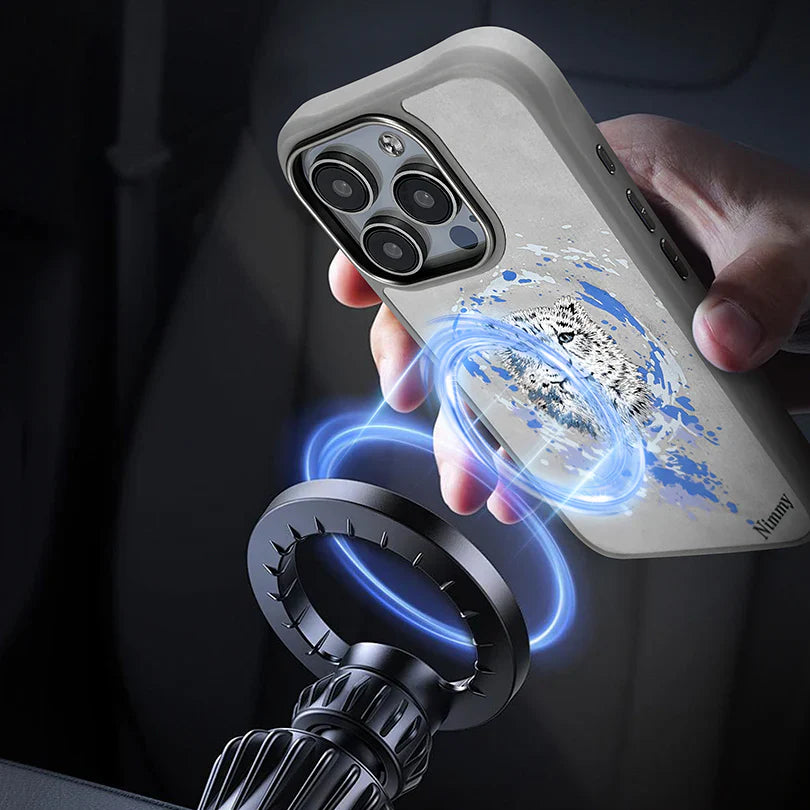 iPhone 16 Pro Max Nimmy Dazzling Embroidery MagSafe Back Cover Case - Husky